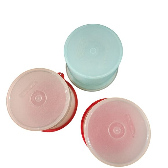 Vintage Tupperware Stackable Storage Containers Set Of 3 With Lids - Picture 3 of 3